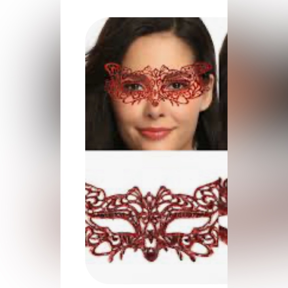 Elegant Red Lace Eye Mask